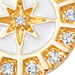 Celestial White Enamel Astra Pendant Necklace in Yellow Gold Vermeil