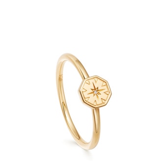 Mini Celestial Dial Ring in Yellow Gold Vermeil
