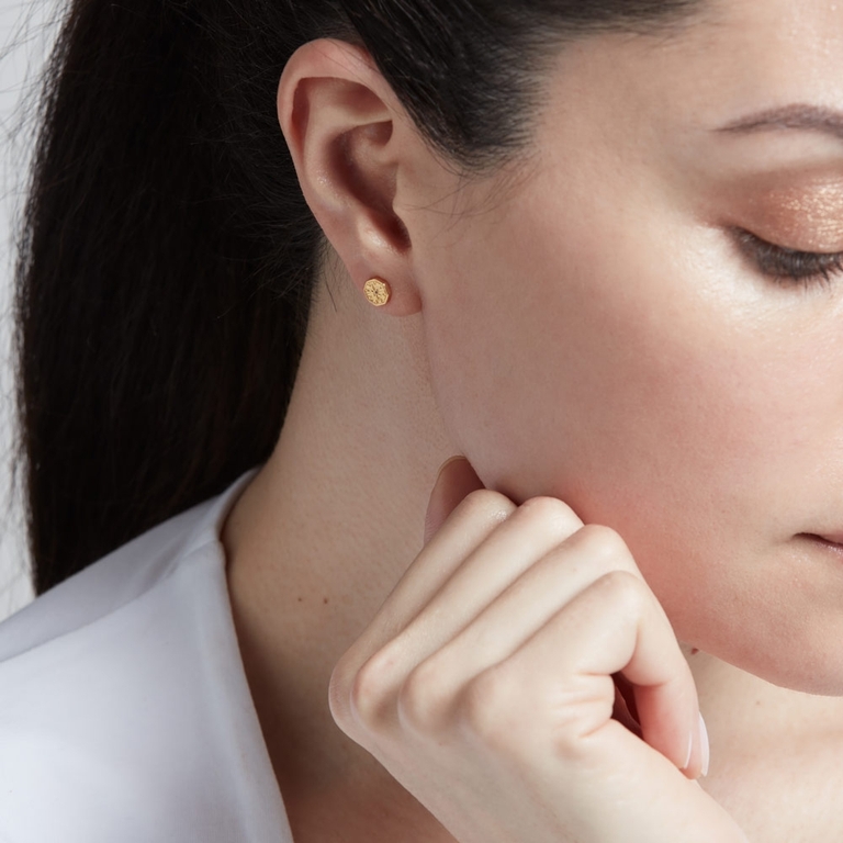 Mini Celestial Dial Stud Earrings