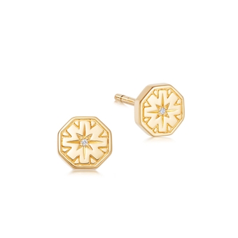 Mini Celestial Dial Stud Earrings