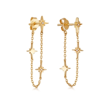 Gold Celestial Chain Earrings