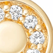 Gold Celestial Tiny Cosmos Stud Earrings