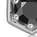 Silver Deco Black Spinel Stud Earrings