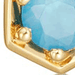 Gold Deco Blue Agate Stud Earrings