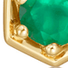 Gold Deco Green Agate Stud Earrings