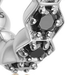 Silver Deco Black Spinel Huggie Earrings