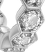 Silver Deco White Sapphire Hoop Earrings