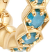 Gold Deco Blue Agate Huggie Earrings 
