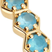 Gold Deco Blue Agate Half Eternity Ring