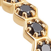 Deco Black Spinel Eternity Ring in Yellow Gold Vermeil 