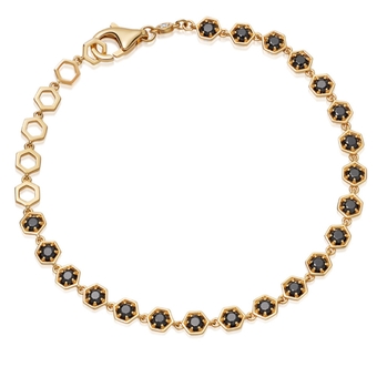Deco Black Spinel Detail Bracelet 