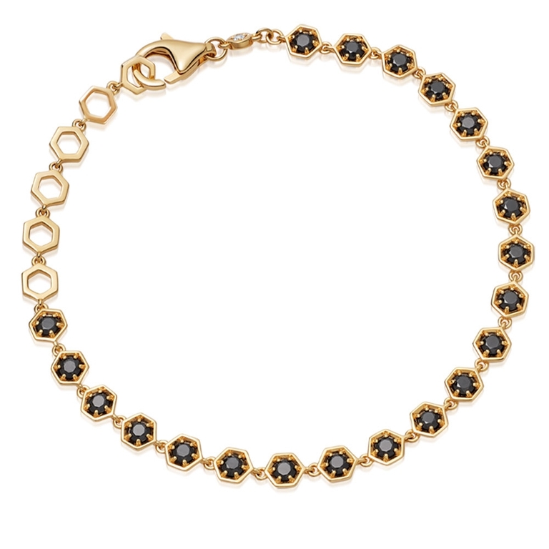Deco Black Spinel Detail Bracelet 