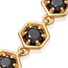Gold Black Spinel Deco Tennis Bracelet