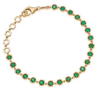 Deco Green Agate Detail Bracelet 