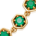 Gold Green Agate Deco Tennis Bracelet