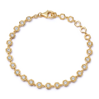 White Sapphire Deco Tennis Bracelet