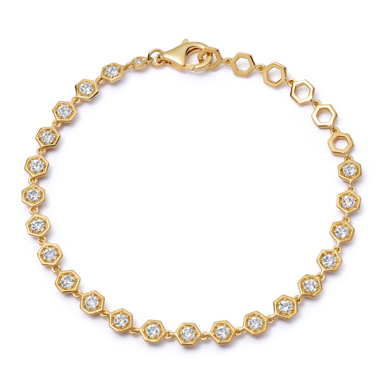 White Sapphire Deco Tennis Bracelet