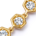 Gold White Sapphire Deco Tennis Bracelet