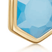Gold Deco Blue Agate Drop Hoop Earrings