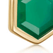Gold Deco Green Agate Drop Hoop Earrings