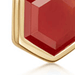 Gold Deco Red Agate Drop Hoop Earrings