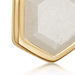 Gold Deco Moonstone Drop Hoop Earrings