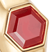 Mini Deco Red Agate Signet Ring in Yellow Gold Vermeil