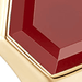 Deco Red Agate Signet Ring in Yellow Gold Vermeil