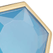 Large Deco Blue Agate Ring in Yellow Gold Vermeil