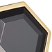 Large Deco Black Spinel Ring in Yellow Gold Vermeil
