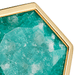 Large Deco Amazonite Ring in Yellow Gold Vermeil