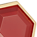 Large Deco Red Agate Ring in Yellow Gold Vermeil