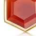 Gold Deco Red Agate Pendant Necklace