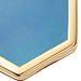 Gold Deco Blue Agate Slice Locket Necklace
