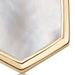 Gold Deco Mother Of Pearl Slice Locket Necklace