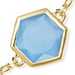Gold Deco Blue Agate Bracelet