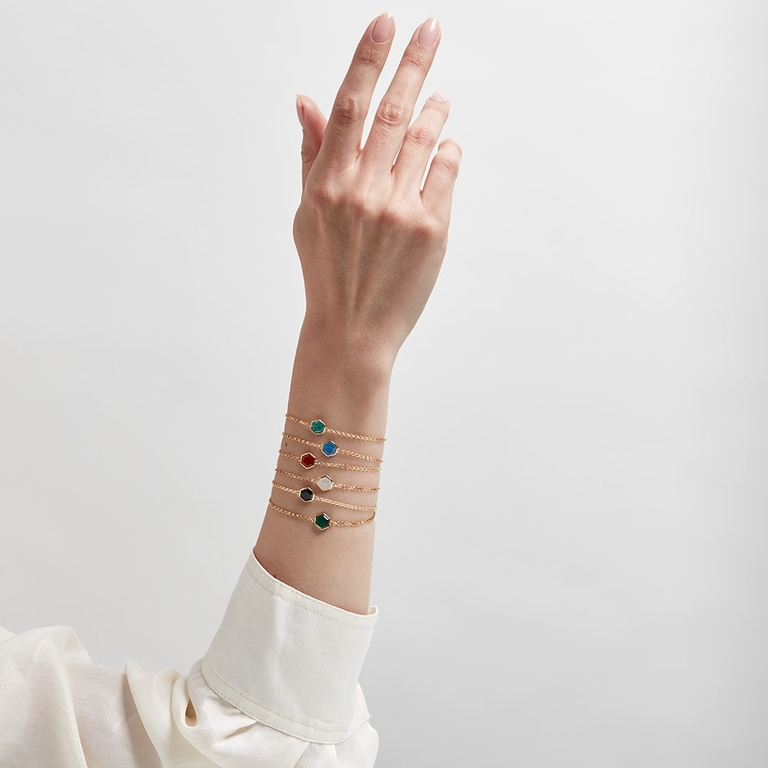 Deco Red Agate Bracelet in Yellow Gold Vermeil | Yellow Gold Vermeil | Astley Clarke London
