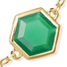 Gold Deco Green Agate Bracelet