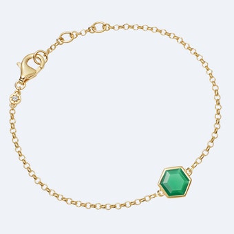 Deco Green Agate Bracelet