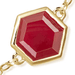 Gold Deco Red Agate Bracelet