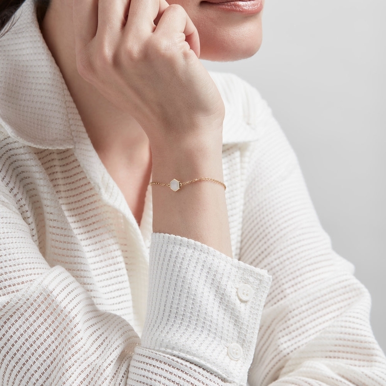 Deco Moonstone Bracelet in Yellow Gold Vermeil | Yellow Gold Vermeil | Astley Clarke London