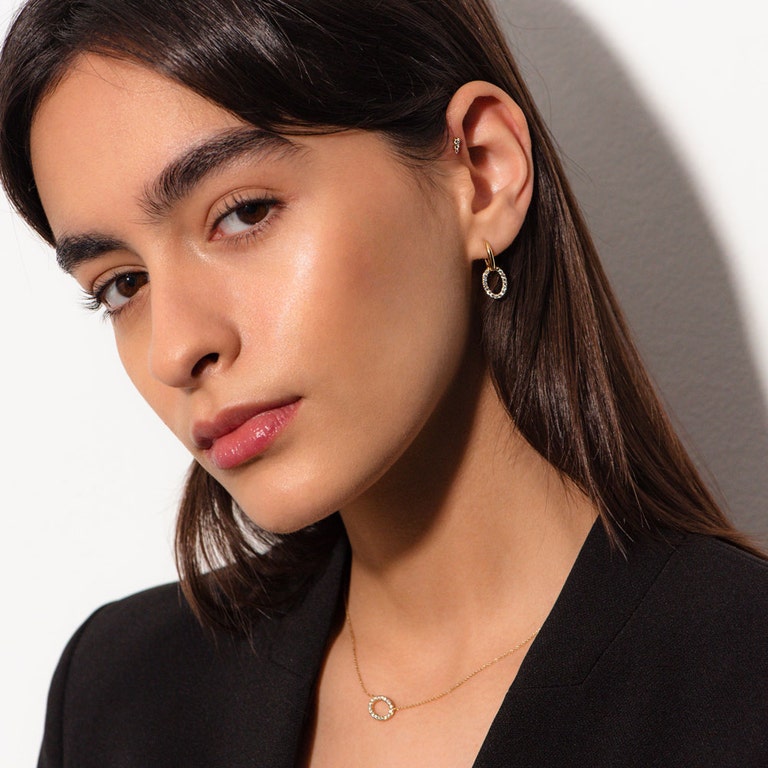 Halo Pendant | Yellow Gold | Astley Clarke London