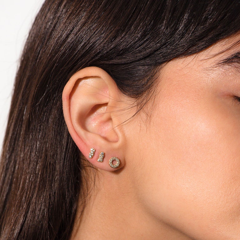 Asteri Bar Studs | 14 Ct Yellow Gold
