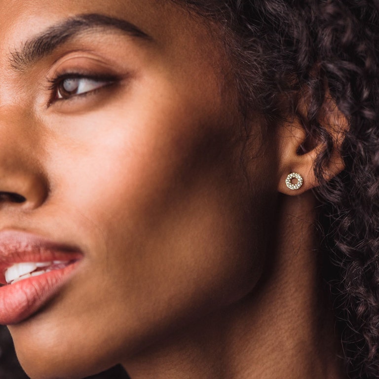 Solid Gold Asteri Diamond Stud Earrings