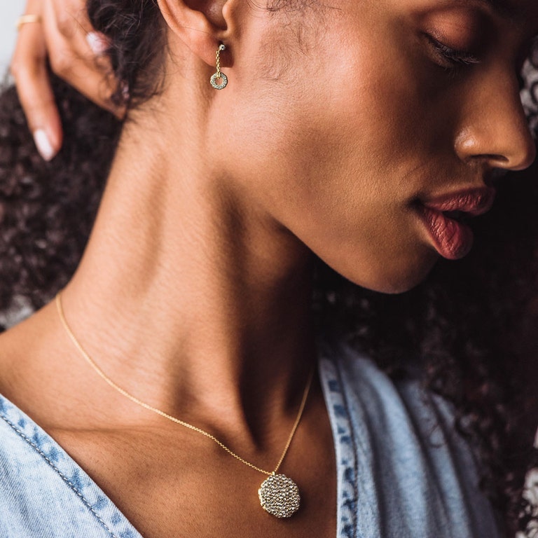 Solid Gold Asteri Diamond Chain Drop Earrings