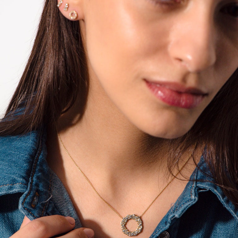 Interstellar Loop Pendant | 14 Ct Yellow Gold