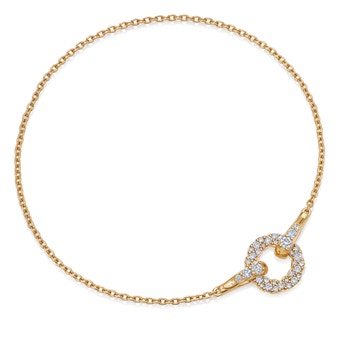 Asteri Diamond Loop Bracelet in Yellow Gold