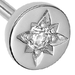 Polaris White Sapphire Stud Earring in Sterling Silver