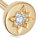 Gold Polaris White Sapphire Stud Earrings