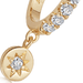Gold Polaris White Sapphire Huggie Earrings